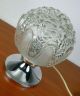 Vintage 1960 ' S 70 ' S Space Age Table Lamp Bubble Glass And Chrome Mid-Century Modernism photo 5