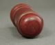 Lovely Antique Treen Wood Container Needle Sewing Thimble Case Box Old Red Paint Primitives photo 3