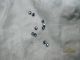 Antique 1920s Tiniest Ice Blue Faceted Rhinestone Prongset Buttons 1/16 