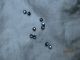 Antique 1920s Tiniest Ice Blue Faceted Rhinestone Prongset Buttons 1/16 