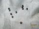 Antique 1920s Tiniest Ice Blue Faceted Rhinestone Prongset Buttons 1/16 