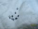 Antique 1920s Tiniest Ice Blue Faceted Rhinestone Prongset Buttons 1/16 