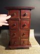 Primitive Antique Style Wood Apothecary Spice Chest Cabinet 8 Drawers Primitives photo 1