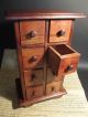 Primitive Antique Style Wood Apothecary Spice Chest Cabinet 8 Drawers Primitives photo 2