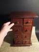 Primitive Antique Style Wood Apothecary Spice Chest Cabinet 8 Drawers Primitives photo 4