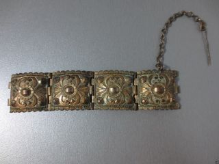 Antique 19th Century Silver Alloy Ottoman Women ' S Children Folk Bracelet Rare A photo