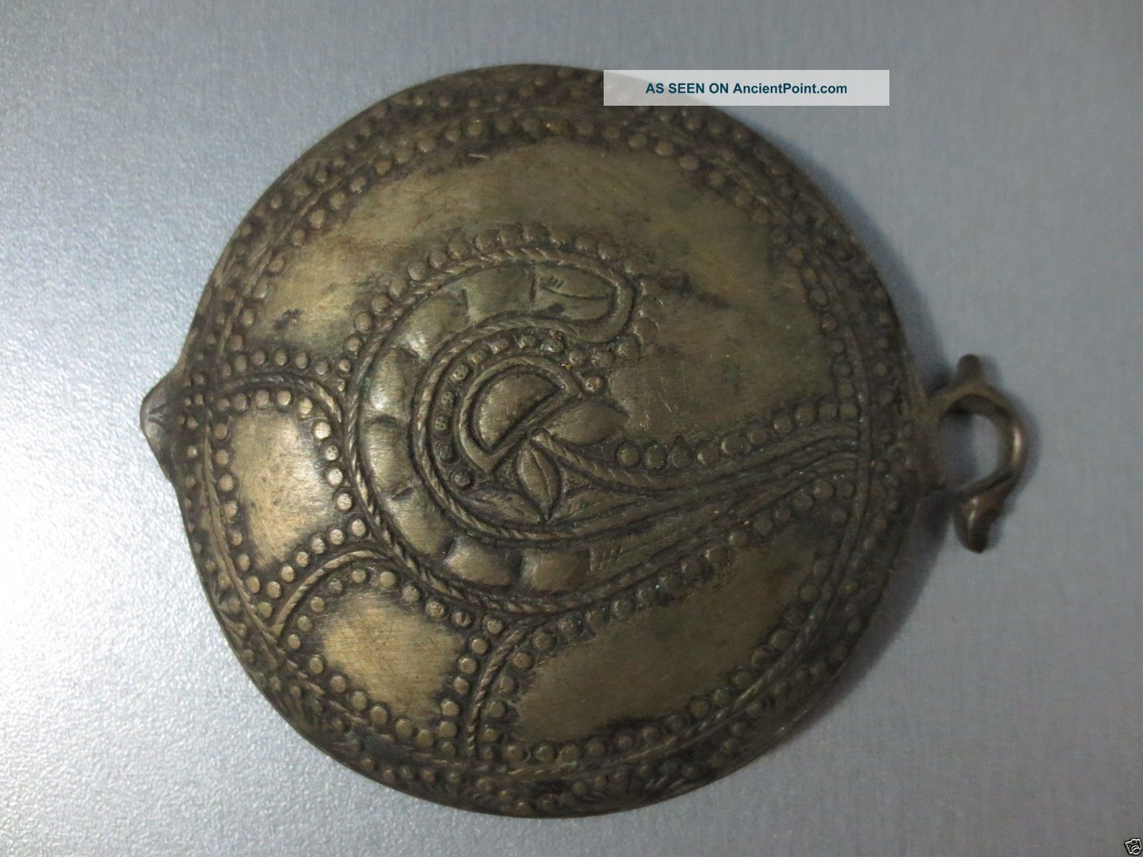 Top Price Antique Ottoman Silver Alloy Belt Buckle - Half - Islamic photo
