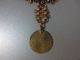 Gorgeous Antique Ottoman Folklore Gold - Plated Necklace With Huge Coin - Islamic photo 2