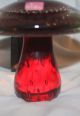 Viking Art Glass Mushroom Large Paperweight Mid Century Ruby With Bubbles Mid-Century Modernism photo 1