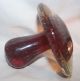 Viking Art Glass Mushroom Large Paperweight Mid Century Ruby With Bubbles Mid-Century Modernism photo 4