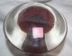 Viking Art Glass Mushroom Large Paperweight Mid Century Ruby With Bubbles Mid-Century Modernism photo 7