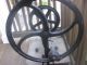 Antique Dazey Butter Churn Metal Canister Cast Iron Frame Wooden Paddle Primitives photo 2