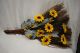 Primitive Style Large Sunflower Straw Broom/used/price Primitives photo 1
