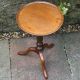 Antique Early 20th Century Solid Mahogany Wine Table Turned Top 1900-1950 photo 1