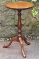Antique Early 20th Century Solid Mahogany Wine Table Turned Top 1900-1950 photo 3