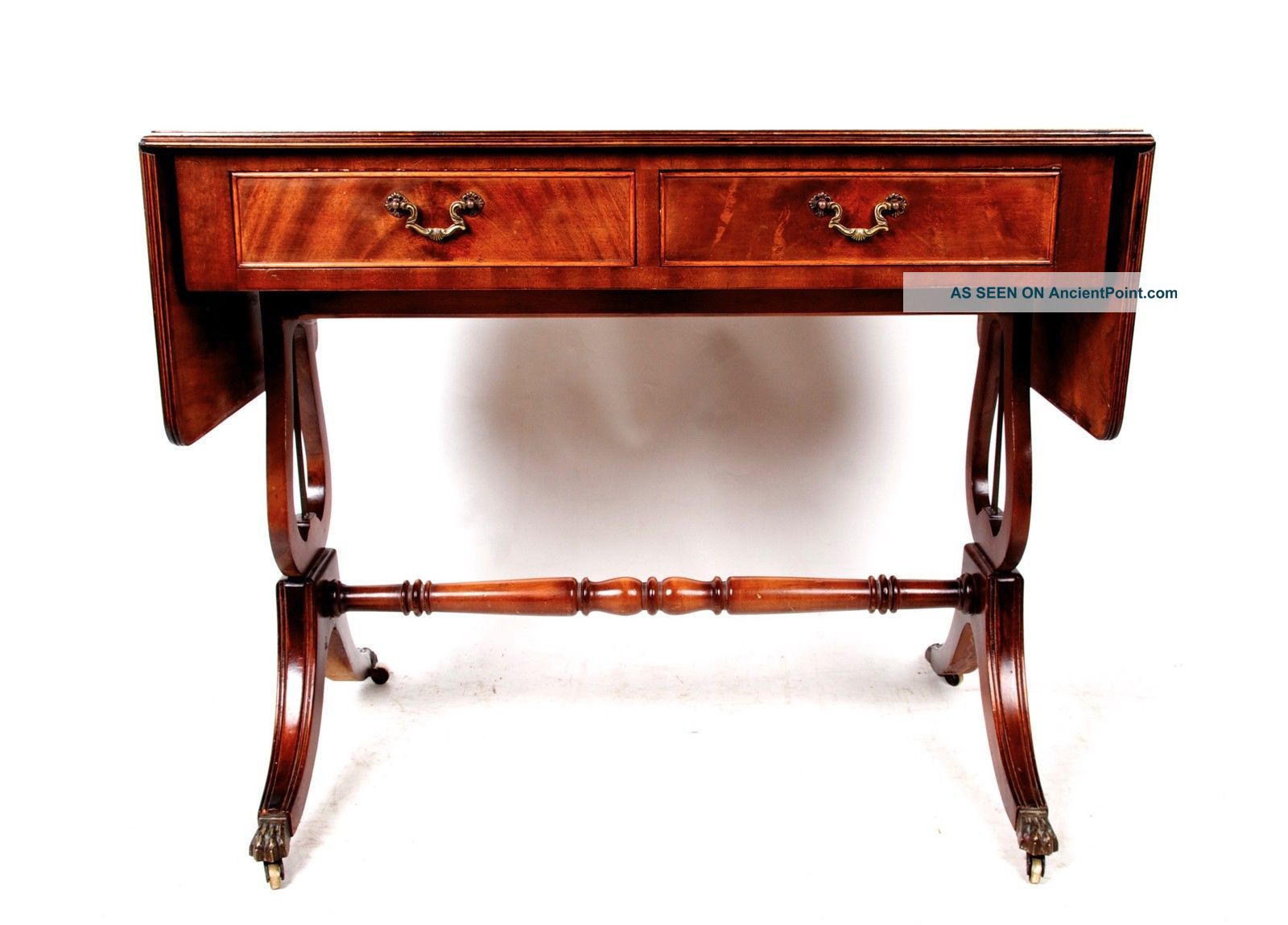 Antique Mahogany Sofa Table Mahogany Wash Stand Console Side Table English 1900-1950 photo