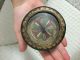 Antique Ottoman Turkish Hand Painted Paper Mache Compass Kible Numa W Kaaba Islamic photo 5