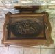Antique 19th Century Carved Italian Cherub Occasional Table W/glass Serving Tray 1800-1899 photo 2
