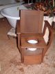 Vintage Commode Potty Toilet Seat Primitive Antique Chamber Pot Wooden Chair 1900-1950 photo 8