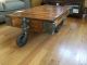 Antique Lineberry Cart Industrial Repurposed Coffee Table 1900-1950 photo 1