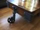 Antique Lineberry Cart Industrial Repurposed Coffee Table 1900-1950 photo 8