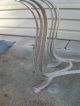 49116 Glass Top Library Sofa Table With Metal Base Quality Post-1950 photo 2