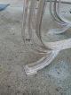 49116 Glass Top Library Sofa Table With Metal Base Quality Post-1950 photo 4
