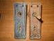 Vintage Door Brass Hardware With Skeleton Key Lock Door Plates & Backplates photo 6