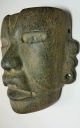 Antique Pre - Columbian Serpentine Olmecoid Mask The Americas photo 1