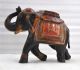 1950s Indian Vintage Hand Crafted Painted Wooden Elephant Figurine India photo 2
