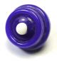 Antique Charmstring Button Cobalt Blue W/ White Ball On Top Swirl Back Buttons photo 1