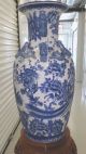 Fantastic Large Chinese Blue & White Porcelain Vase W/ Elegant Birds And Flowers Vases photo 2