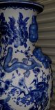 Fantastic Large Chinese Blue & White Porcelain Vase W/ Elegant Birds And Flowers Vases photo 5