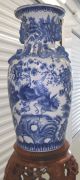 Fantastic Large Chinese Blue & White Porcelain Vase W/ Elegant Birds And Flowers Vases photo 7