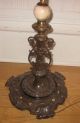 Xlnt Antique Victorian Polished Brass Bridge Arm Floor Lamp Onyx Spacers Lamps photo 9