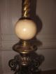 Xlnt Antique Victorian Polished Brass Bridge Arm Floor Lamp Onyx Spacers Lamps photo 4