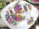 Queen Anne Tea Cup And Saucer & Cake Plate Spring Melody Pansy Teacup Cups & Saucers photo 4