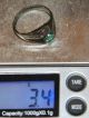 Old Antique Medieval Bronze Finger Ring With Green And Red Colored Glass (ap26) Roman photo 5