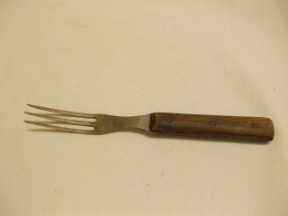 Antique Primitive Forged Wood Handle 3 Prong Fork Lower 48 State photo