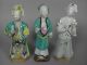 Group Of 8 Famille Rose Figures Of Immortals,  Etc.  Ca.  1800 Some With Old Label Men, Women & Children photo 3