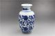 Rare Blue & White Hand - Painted Longevity Vine Vase W Qing Dynasty Qianlong Mark Vases photo 1