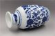 Rare Blue & White Hand - Painted Longevity Vine Vase W Qing Dynasty Qianlong Mark Vases photo 2