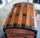 Antique Vintage Steamer Trunk Chest Dome Top Leather Trunk With Tray 1800-1899 photo 9
