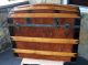 Antique Vintage Steamer Trunk Chest Dome Top Leather Trunk With Tray 1800-1899 photo 3