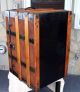 Antique Vintage Steamer Trunk Chest Dome Top Leather Trunk With Tray 1800-1899 photo 8
