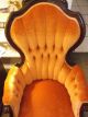 No Tags1900 - 1950 America Orange Velvet Old Victorian Spoon Back Chair 2 1900-1950 photo 3