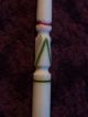 Antique Victorian Hand Carved & Painted Bone Figural Crochet Hook W/ Hammer Tools, Scissors & Measures photo 9
