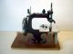 Vintage Essex Miniature Toy Sewing Machine Maroon England Sewing Machines photo 7