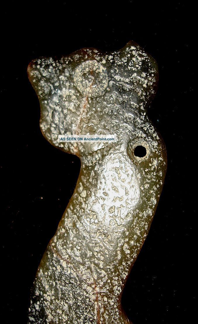 5000 Years Old Stone Ceremonial Knife With Drawings/writings Large Pendant Other photo