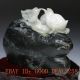 100 Natural Dushan Jade Hand - Carved Two Chicks Statue Other photo 5